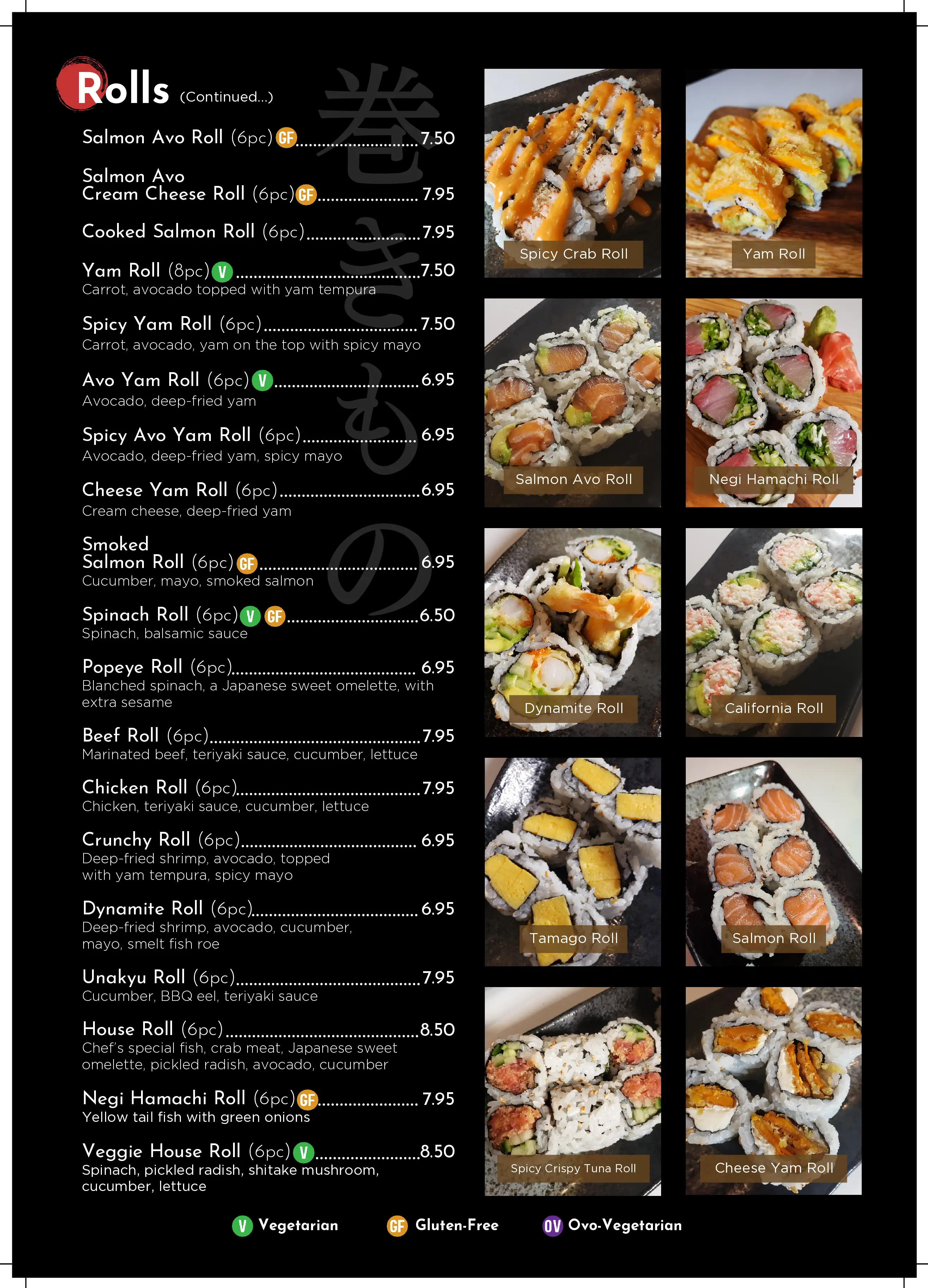 Menu Page 6