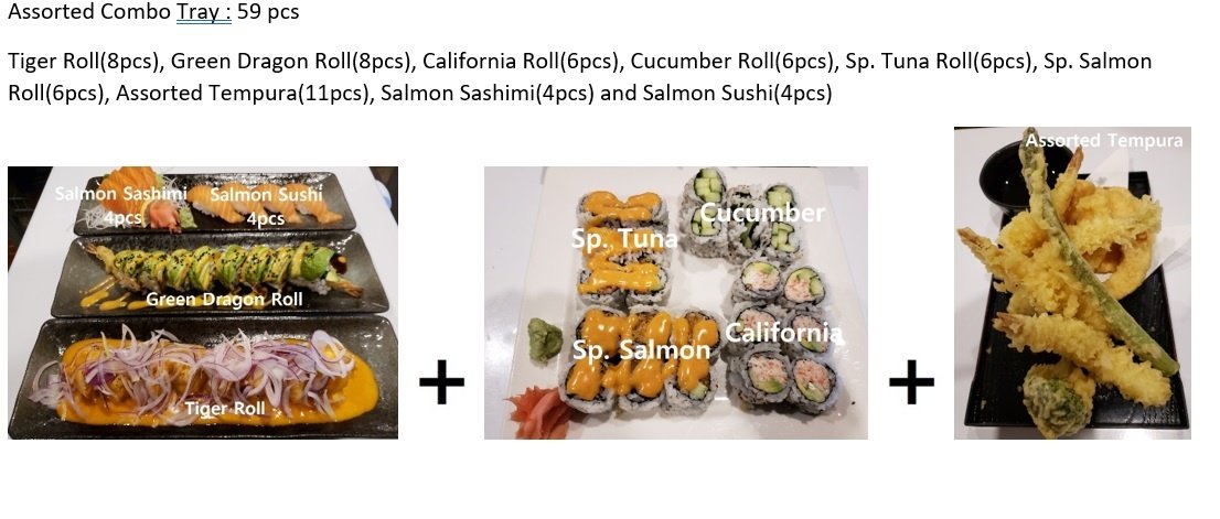 asorted combo tray